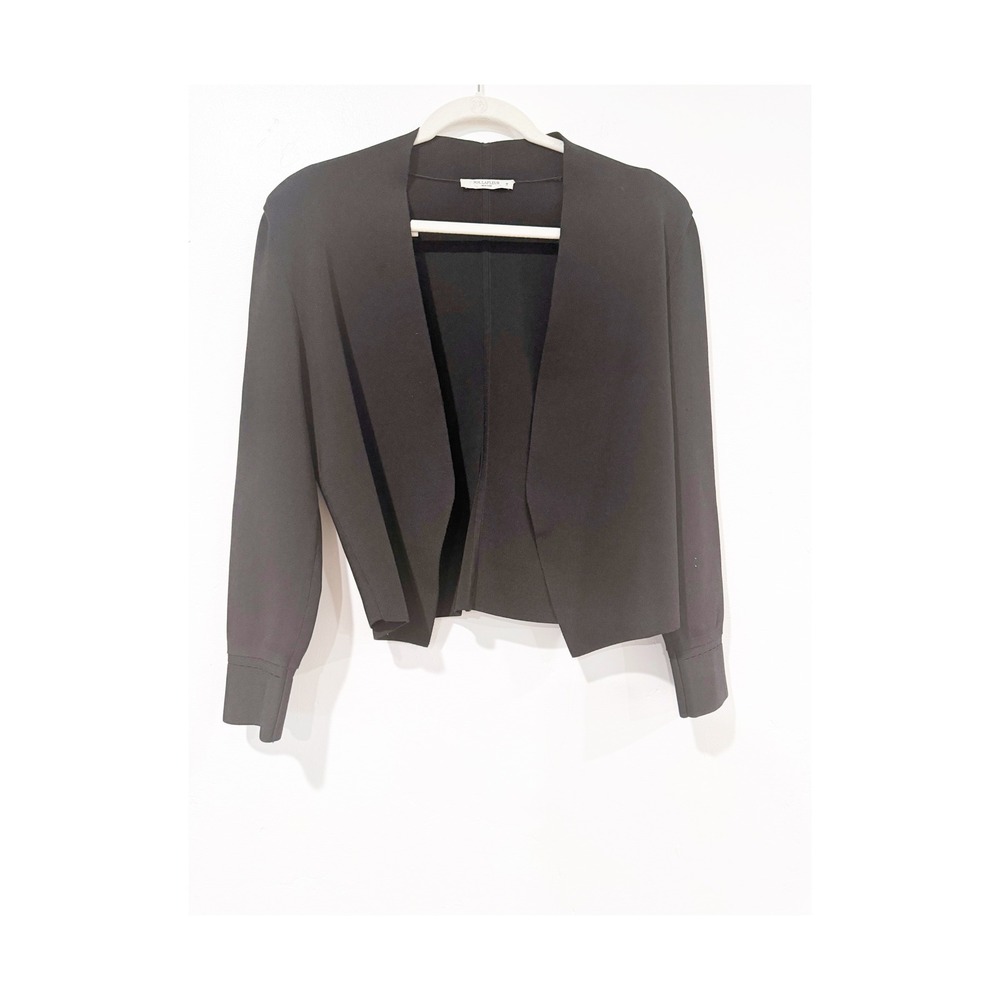 MM.LaFleur Sant Ambroeus Cardigan Black Open Front Jardigan Size M
